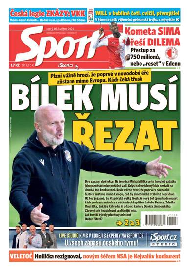Sport - 18.5.2021 - CZECH NEWS CENTER a. s.