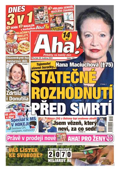 Aha! - 20.5.2021 - CZECH NEWS CENTER a. s.