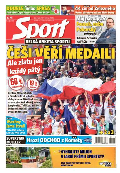 Sport - 20.5.2021 - CZECH NEWS CENTER a. s.