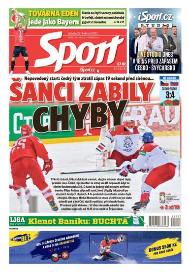 Sport - 22.5.2021 - CZECH NEWS CENTER a. s.