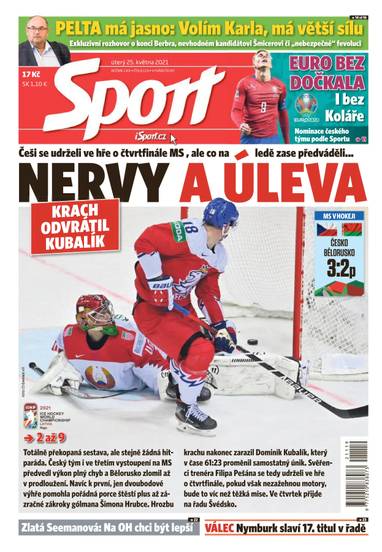 Sport - 25.5.2021 - CZECH NEWS CENTER a. s.