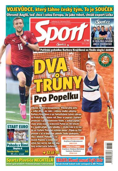 Sport - 12.6.2021 - CZECH NEWS CENTER a. s.