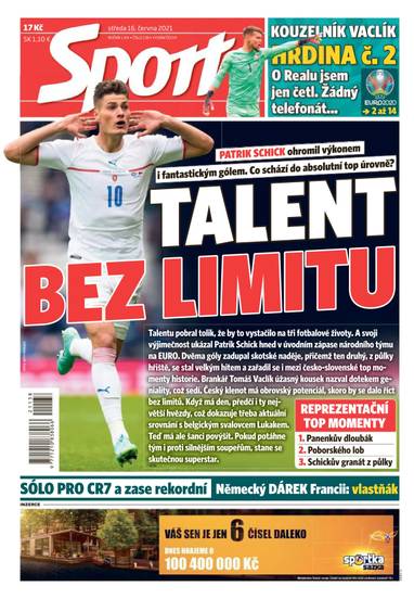 Sport - 16.6.2021 - CZECH NEWS CENTER a. s.