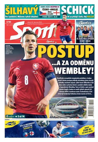 Sport - 22.6.2021 - CZECH NEWS CENTER a. s.