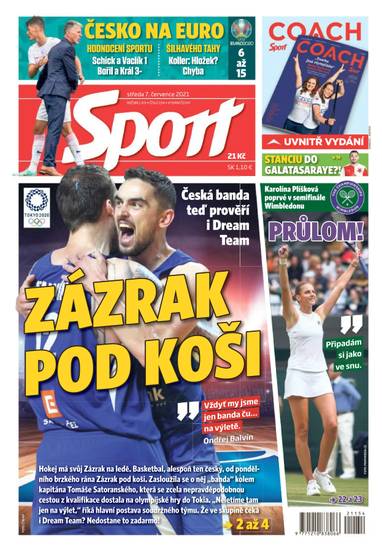 Sport - 7.7.2021 - CZECH NEWS CENTER a. s.