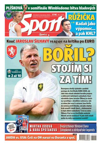 Sport - 8.7.2021 - CZECH NEWS CENTER a. s.