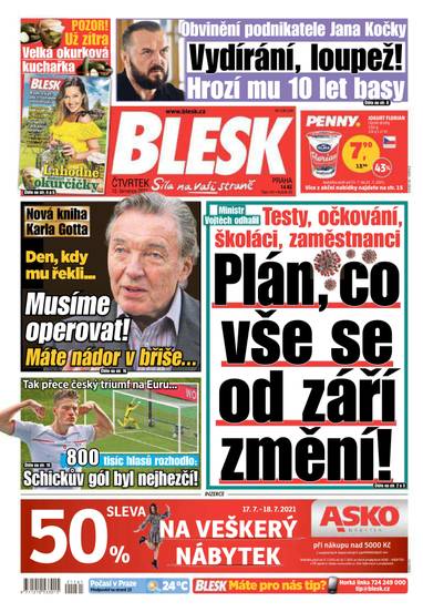 BLESK - 15.7.2021 - CZECH NEWS CENTER a. s.