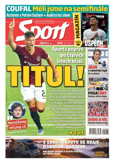 Sport - 16.7.2021 - CZECH NEWS CENTER a. s.