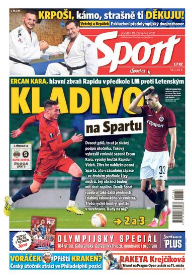Sport - 19.7.2021 - CZECH NEWS CENTER a. s.