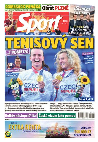 Sport - 2.8.2021 - CZECH NEWS CENTER a. s.