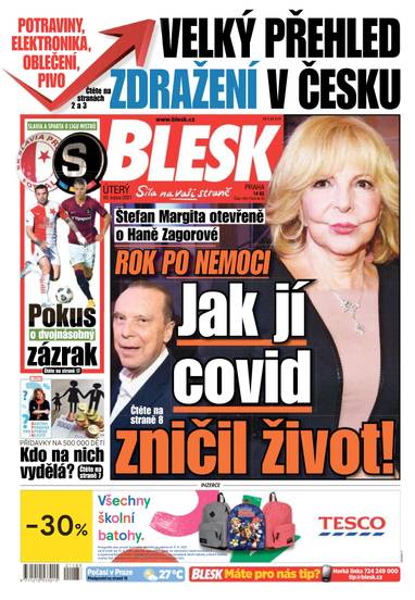 BLESK - 10.8.2021 - CZECH NEWS CENTER a. s.