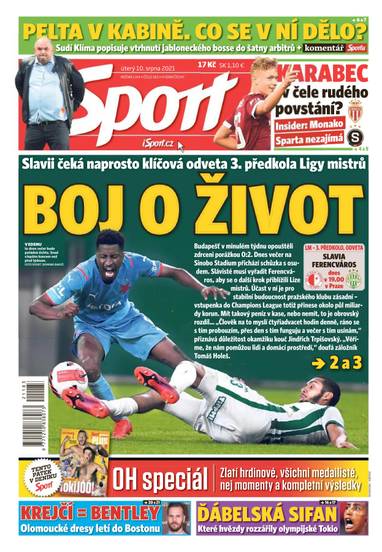 Sport - 10.8.2021 - CZECH NEWS CENTER a. s.
