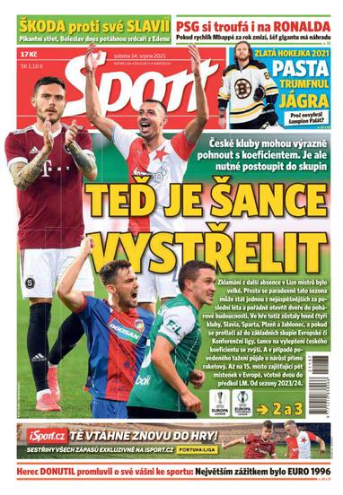Sport - 14.8.2021 - CZECH NEWS CENTER a. s.
