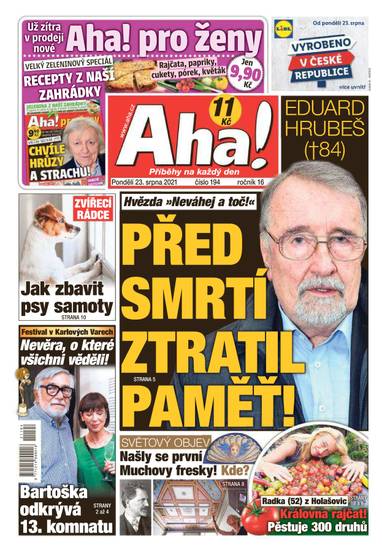 Aha! - 23.8.2021 - CZECH NEWS CENTER a. s.