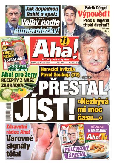 Aha! - 25.8.2021 - CZECH NEWS CENTER a. s.