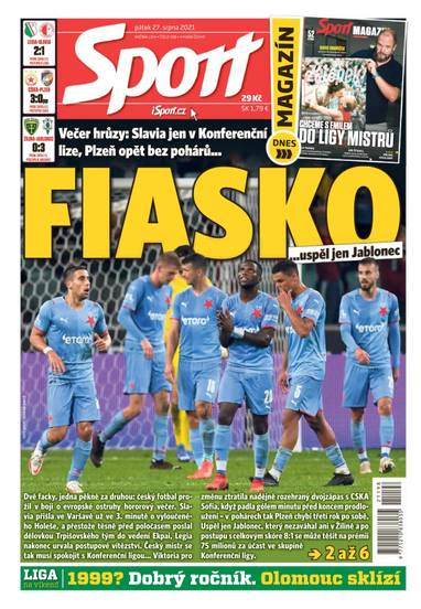 Sport - 27.8.2021 - CZECH NEWS CENTER a. s.