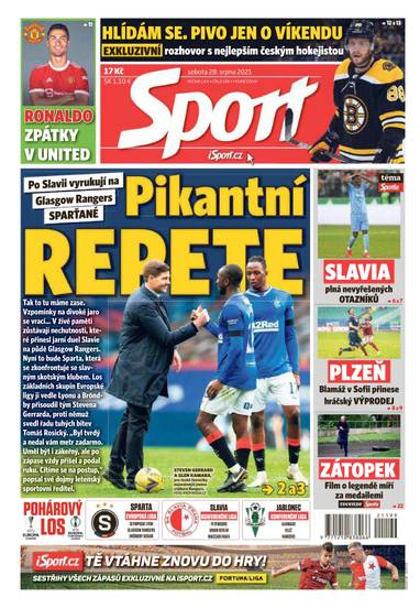 Sport - 28.8.2021 - CZECH NEWS CENTER a. s.