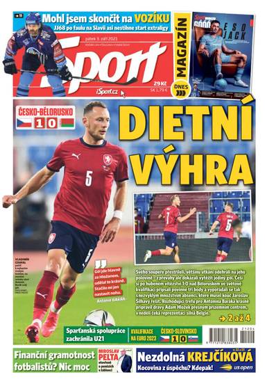 Sport - 3.9.2021 - CZECH NEWS CENTER a. s.