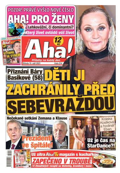 Aha! - 15.9.2021 - CZECH NEWS CENTER a. s.