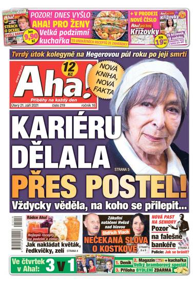 Aha! - 21.9.2021 - CZECH NEWS CENTER a. s.