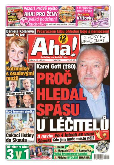 Aha! - 22.9.2021 - CZECH NEWS CENTER a. s.