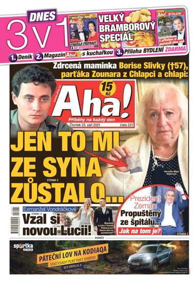 Aha! - 23.9.2021 - CZECH NEWS CENTER a. s.