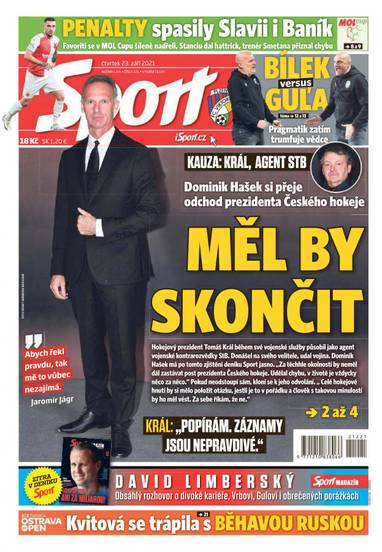 Sport - 23.9.2021 - CZECH NEWS CENTER a. s.