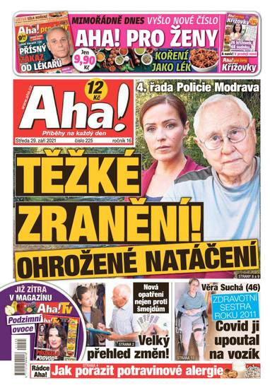 Aha! - 29.9.2021 - CZECH NEWS CENTER a. s.