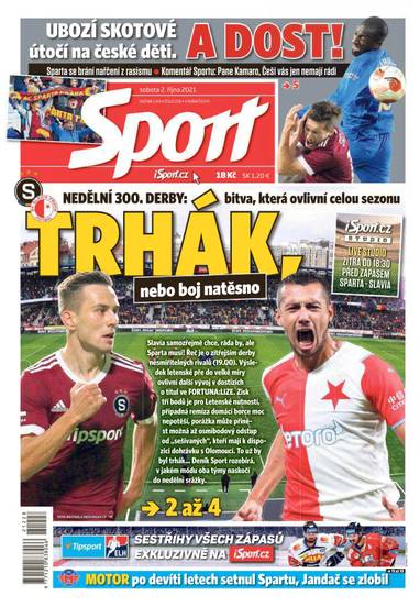 Sport - 2.10.2021 - CZECH NEWS CENTER a. s.