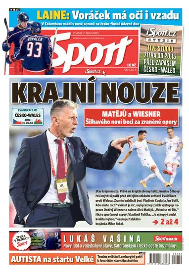Sport - 7.10.2021 - CZECH NEWS CENTER a. s.