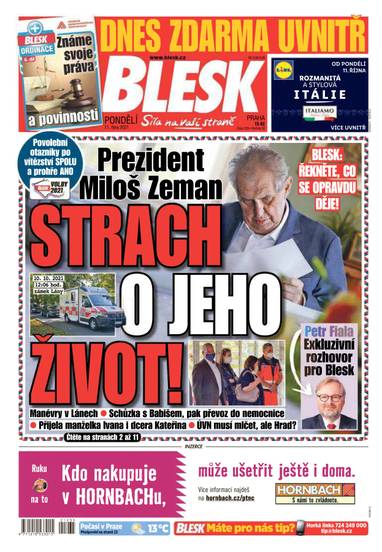 BLESK - 11.10.2021 - CZECH NEWS CENTER a. s.