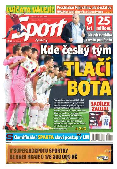 Sport - 13.10.2021 - CZECH NEWS CENTER a. s.