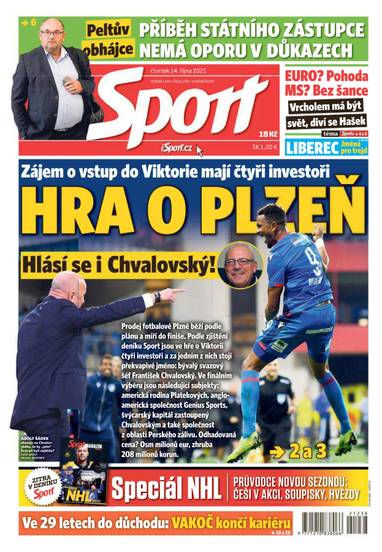 Sport - 14.10.2021 - CZECH NEWS CENTER a. s.