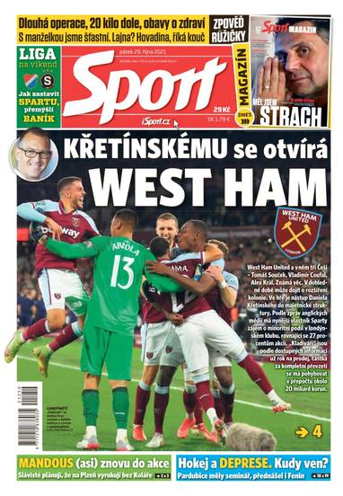 Sport - 29.10.2021 - CZECH NEWS CENTER a. s.