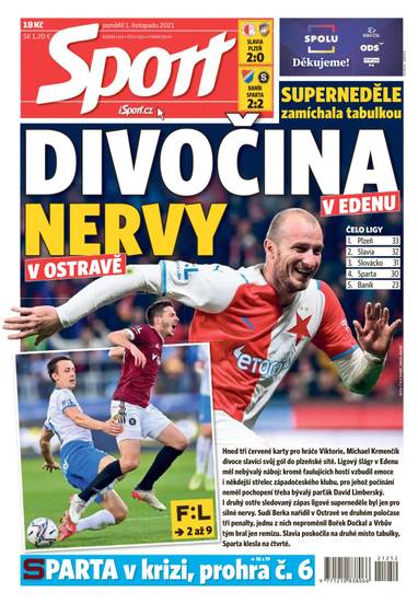 Sport - 1.11.2021 - CZECH NEWS CENTER a. s.