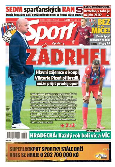 Sport - 3.11.2021 - CZECH NEWS CENTER a. s.