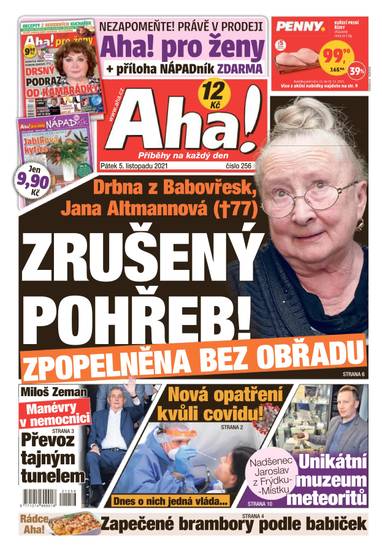 Aha! - 5.11.2021 - CZECH NEWS CENTER a. s.