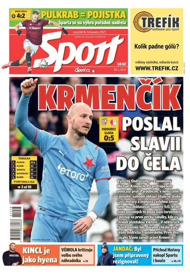 Sport - 8.11.2021 - CZECH NEWS CENTER a. s.