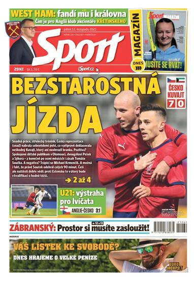 Sport - 12.11.2021 - CZECH NEWS CENTER a. s.