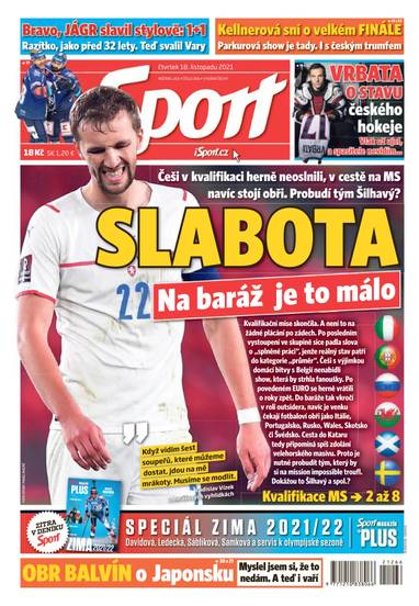 Sport - 18.11.2021 - CZECH NEWS CENTER a. s.