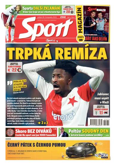 Sport - 26.11.2021 - CZECH NEWS CENTER a. s.