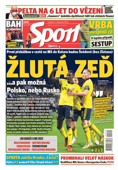 Sport - 27.11.2021 - CZECH NEWS CENTER a. s.