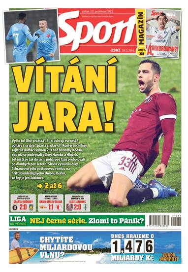 Sport - 10.12.2021 - CZECH NEWS CENTER a. s.