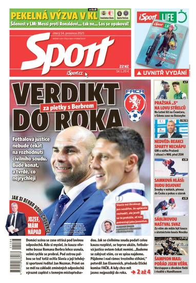 Sport - 14.12.2021 - CZECH NEWS CENTER a. s.