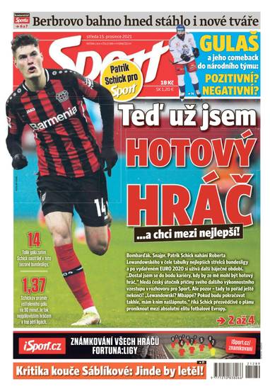 Sport - 15.12.2021 - CZECH NEWS CENTER a. s.