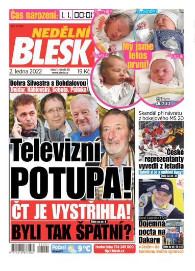 NEDĚLNÍ BLESK - 1/2022 - CZECH NEWS CENTER a. s.