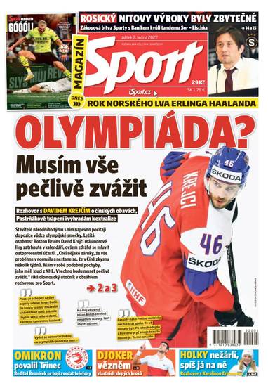 Sport - 7.1.2022 - CZECH NEWS CENTER a. s.
