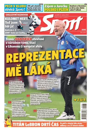 Sport - 10.1.2022 - CZECH NEWS CENTER a. s.