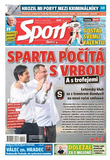 Sport - 11.1.2022 - CZECH NEWS CENTER a. s.