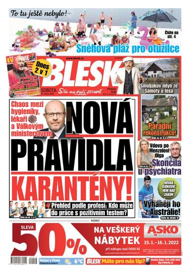 BLESK - 15.1.2022 - CZECH NEWS CENTER a. s.